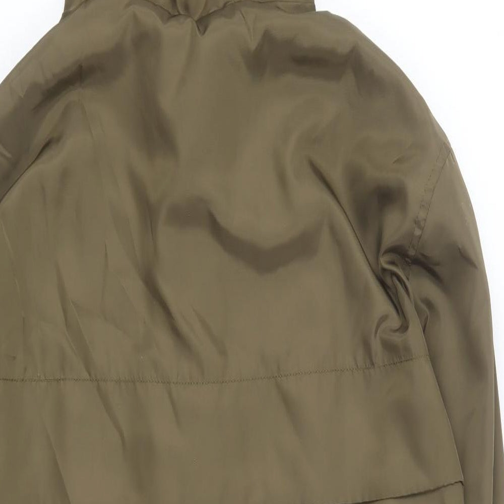 New Look Womens Green Parka Coat Size 8 Zip