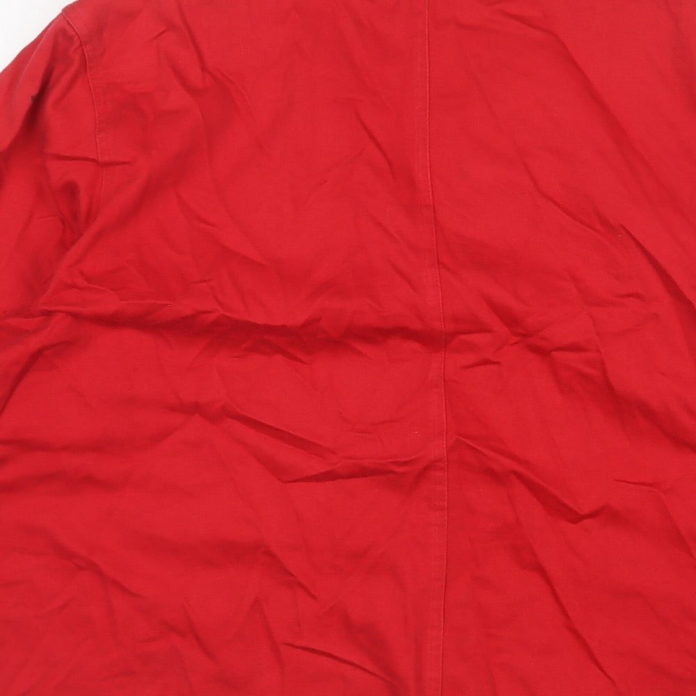 Country Casuals Womens Red Jacket Blazer Size 16 Button