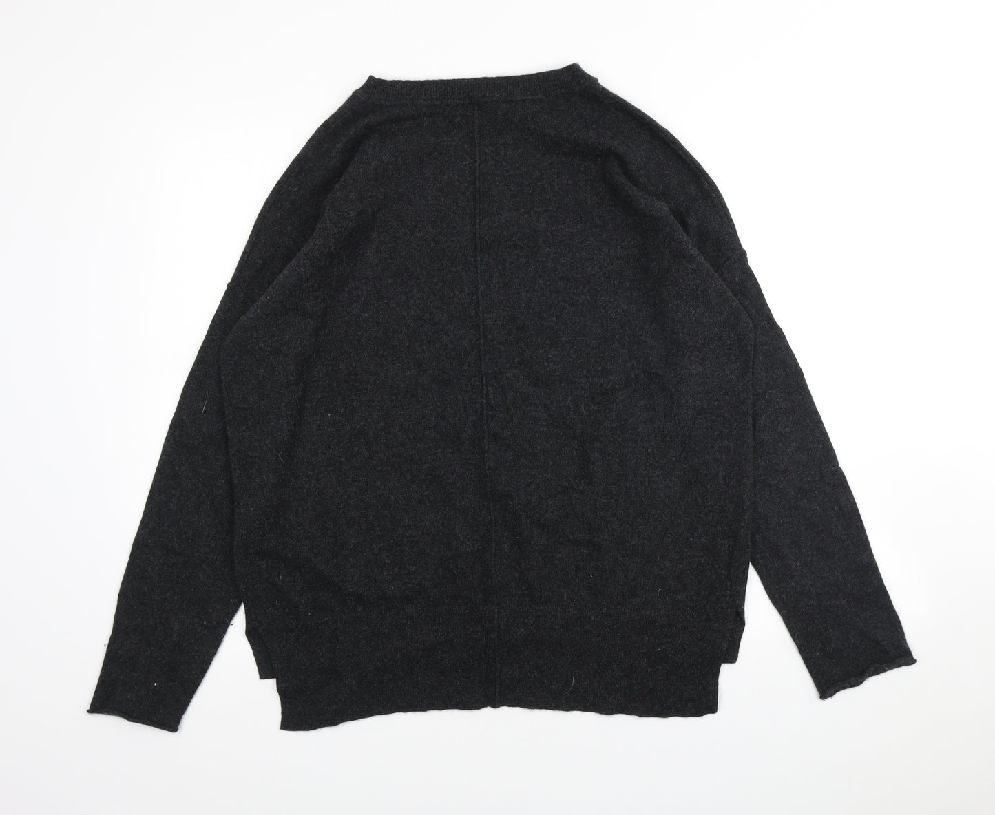 Tahari Womens Grey Round Neck 100% Cashmere Pullover Jumper Size L