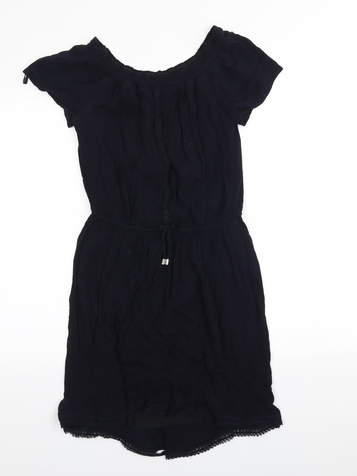 Young Dimension Girls Blue Viscose A-Line Size 12-13 Years Off the Shoulder