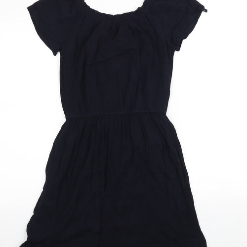 Young Dimension Girls Blue Viscose A-Line Size 12-13 Years Off the Shoulder