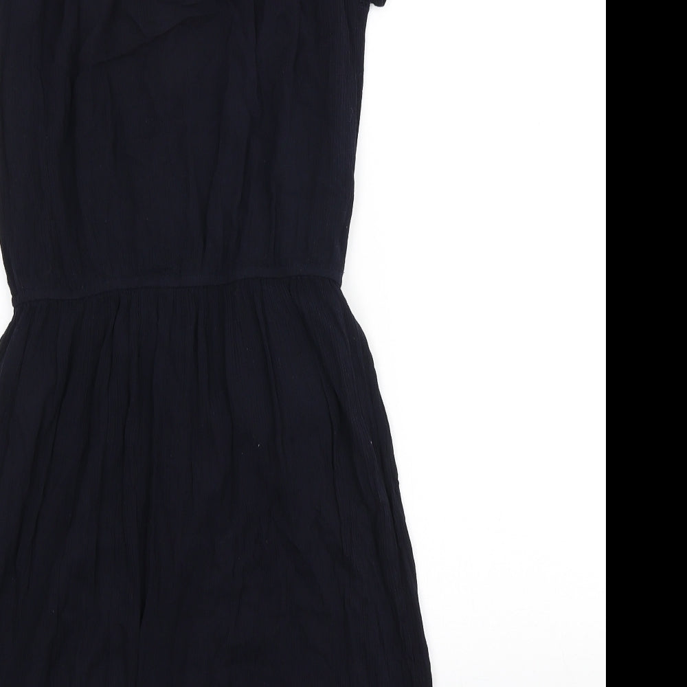 Young Dimension Girls Blue Viscose A-Line Size 12-13 Years Off the Shoulder