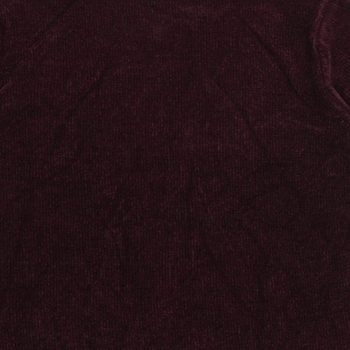 Berkertex Womens Purple High Neck Acrylic Pullover Jumper Size 14