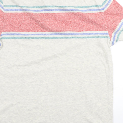 Fat Face Mens Multicoloured Striped Cotton Polo Size L Collared