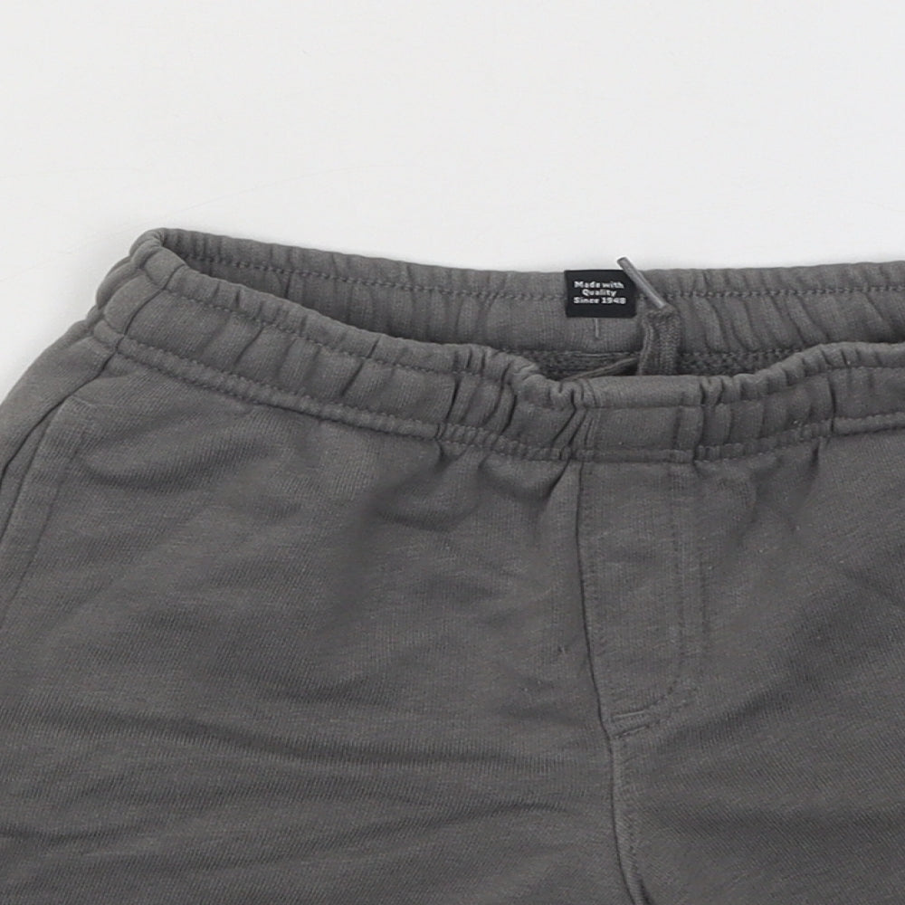 PUMA Boys Grey Polyester Sweat Shorts Size 5 Years Regular Drawstring