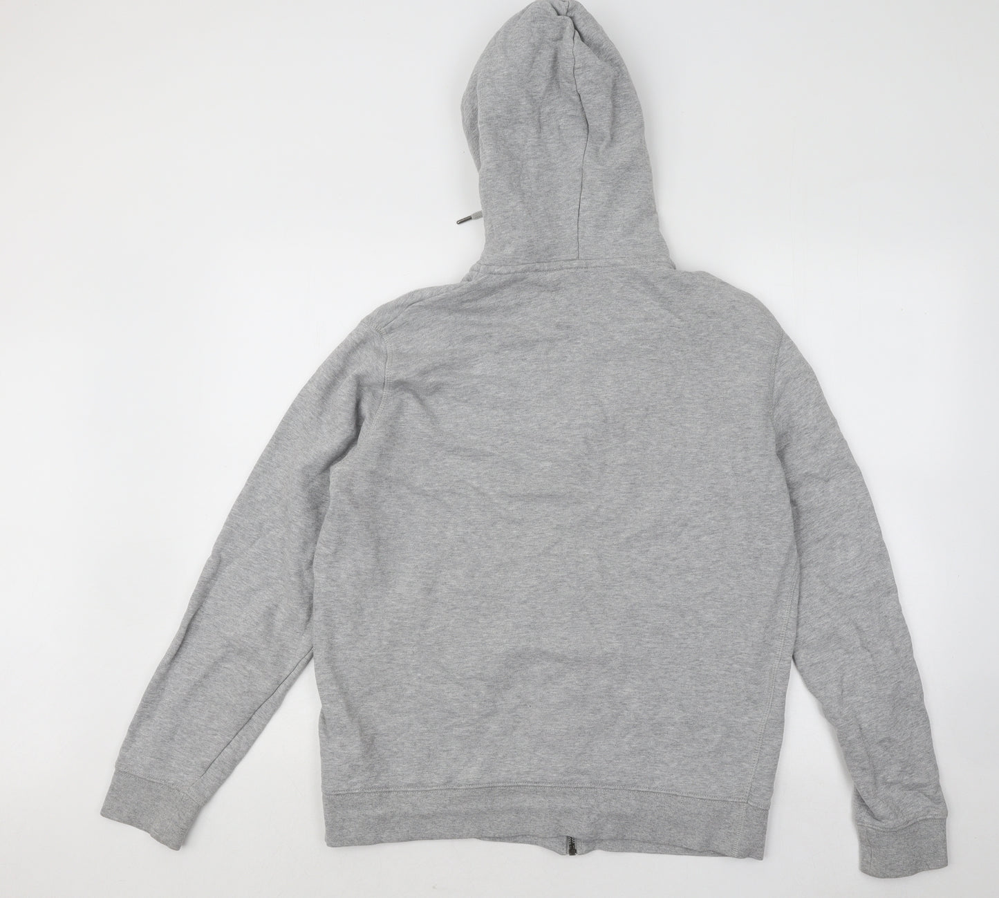 Marks and Spencer Mens Grey Cotton Full Zip Hoodie Size M