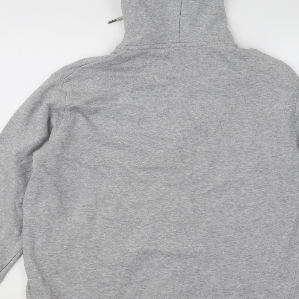 Marks and Spencer Mens Grey Cotton Full Zip Hoodie Size M