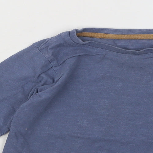 Dunnes Stores Boys Blue Cotton Basic T-Shirt Size 3-4 Years Round Neck Pullover - Star