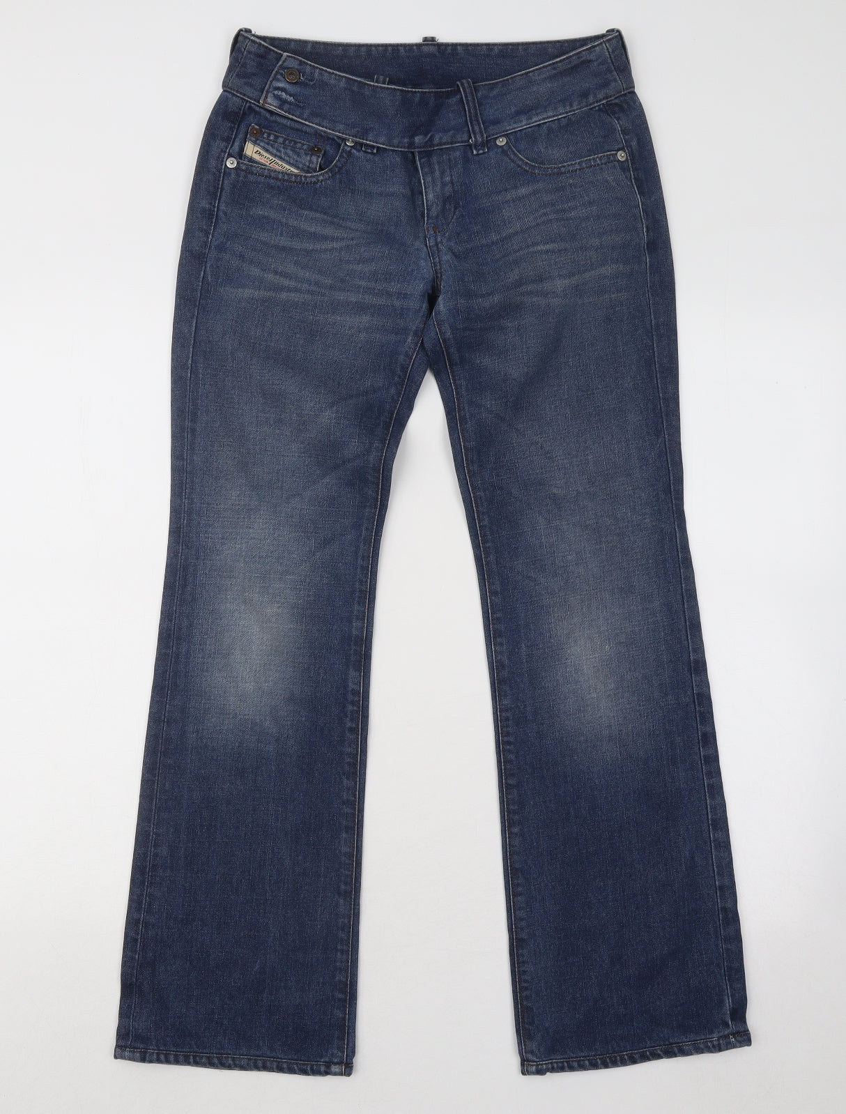 Diesel Womens Blue Cotton Bootcut Jeans Size 27 in L28 in Regular Zip