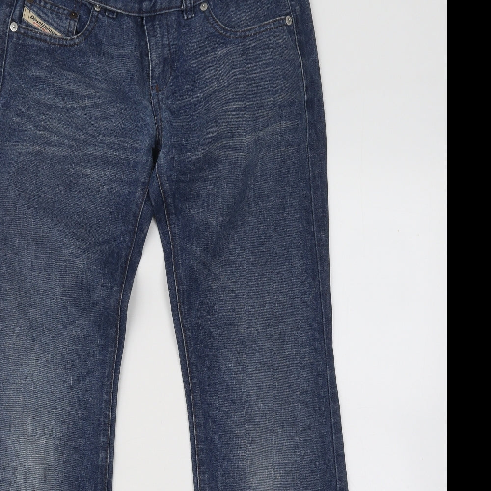 Diesel Womens Blue Cotton Bootcut Jeans Size 27 in L28 in Regular Zip
