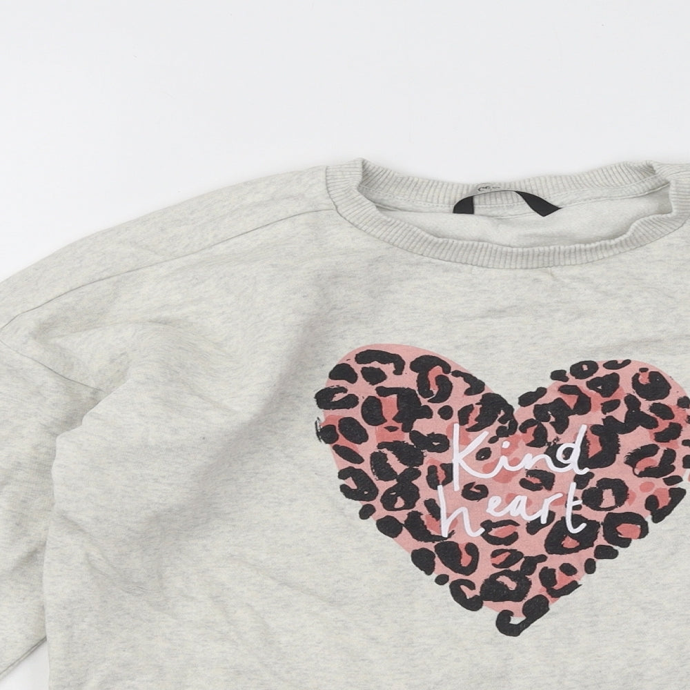 George Girls Grey Cotton Pullover Sweatshirt Size 11-12 Years Pullover - Kind Heart