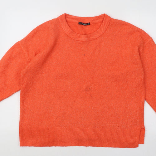 Dunnes Stores Womens Orange Round Neck Acrylic Pullover Jumper Size L