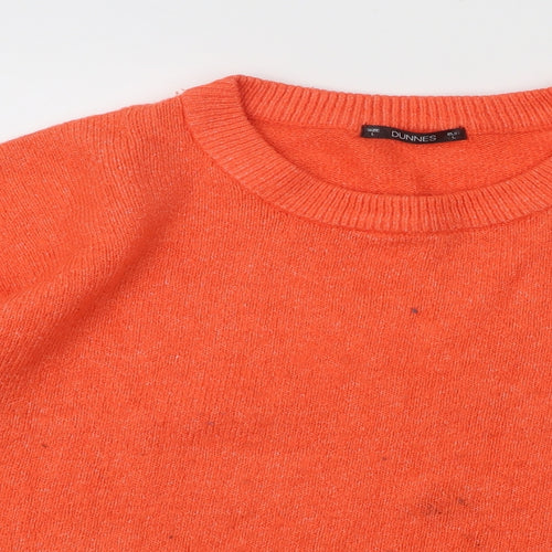 Dunnes Stores Womens Orange Round Neck Acrylic Pullover Jumper Size L
