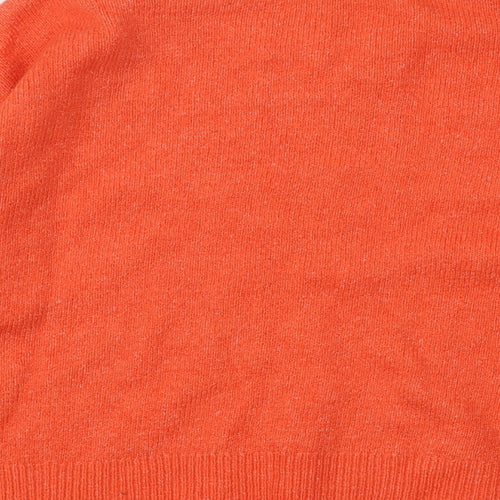 Dunnes Stores Womens Orange Round Neck Acrylic Pullover Jumper Size L