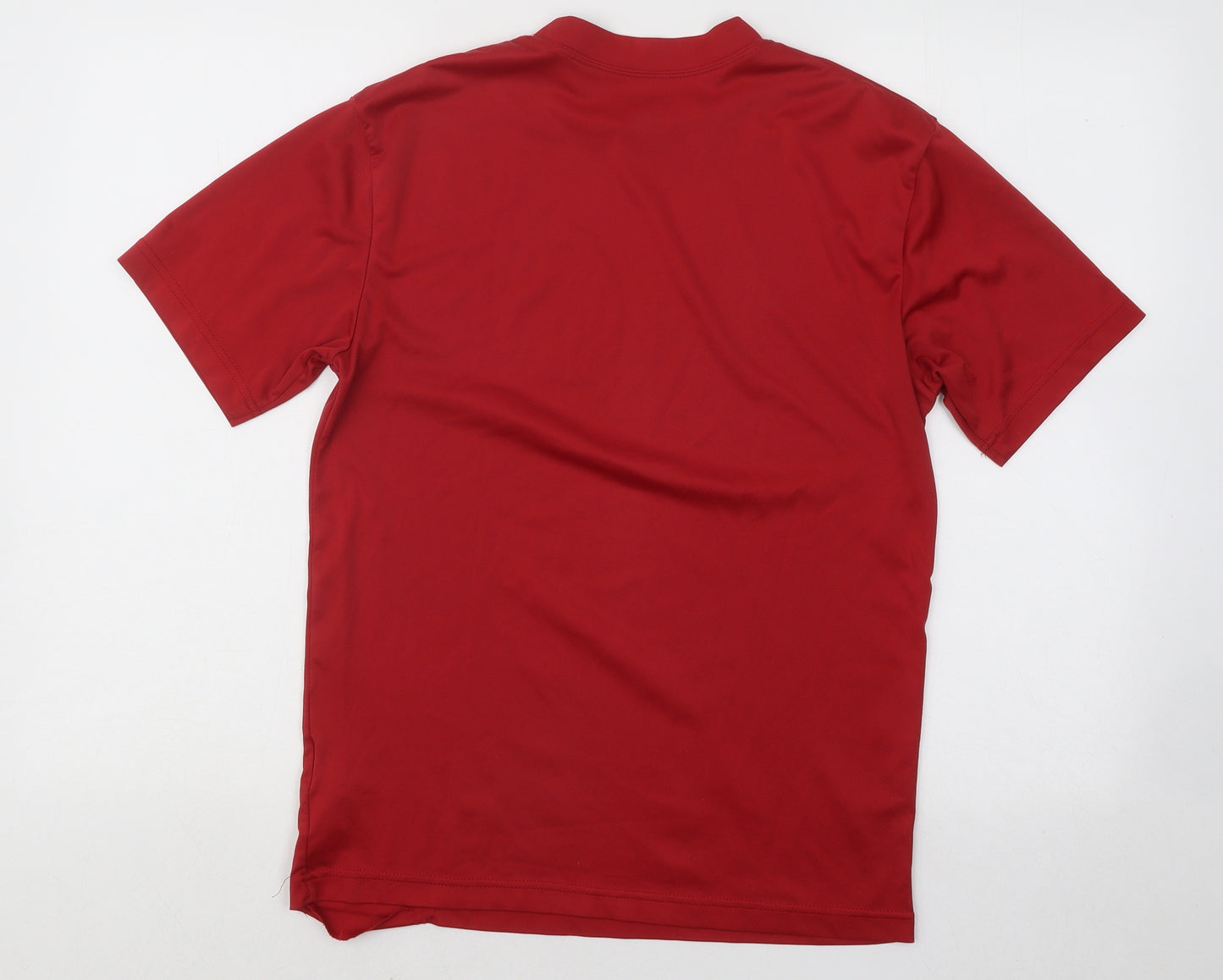 CRAFT Mens Red Polyester Basic T-Shirt Size S Round Neck Pullover