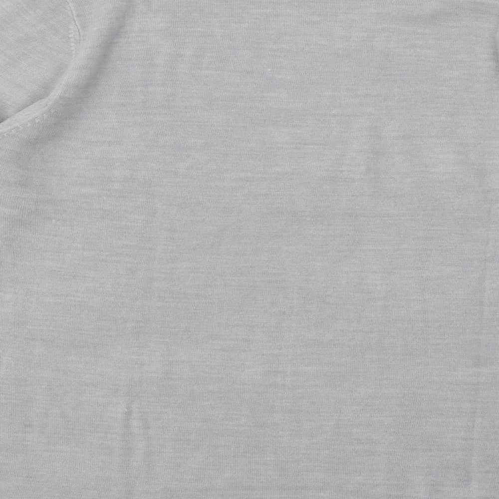 Primark Mens Grey Round Neck Acrylic Pullover Jumper Size XL
