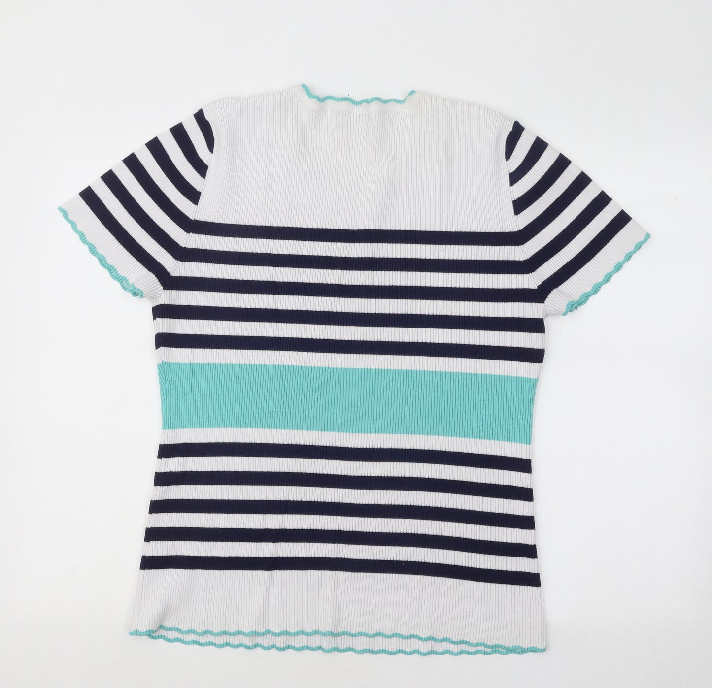 Gerard Womens Multicoloured Round Neck Striped Viscose Pullover Jumper Size L