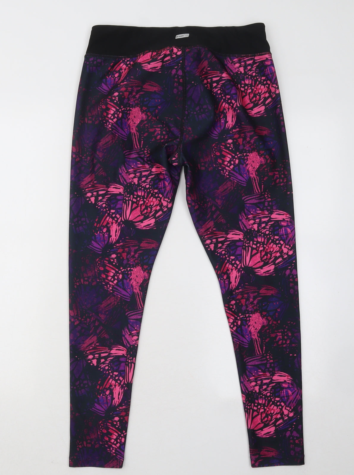George Womens Pink Gingham Polyester Compression Leggings Size 12 L25 in Regular Drawstring