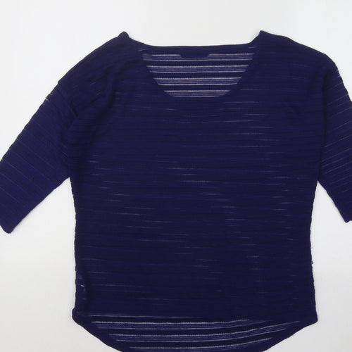 Dunnes Stores Womens Blue Round Neck Polyester Pullover Jumper Size M