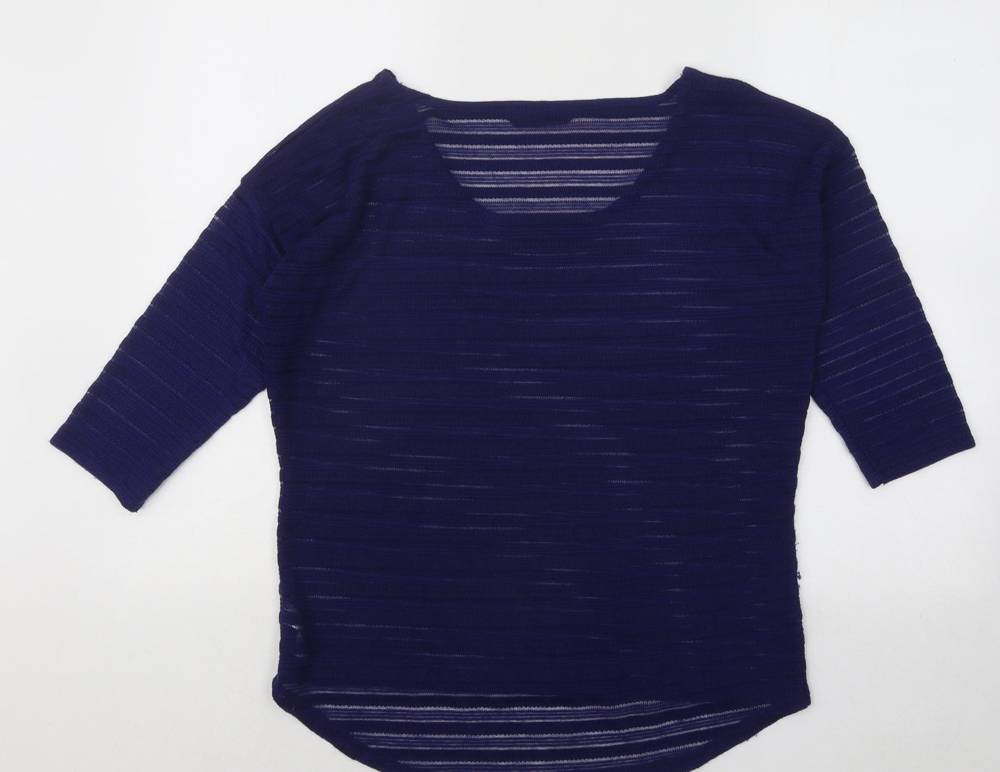 Dunnes Stores Womens Blue Round Neck Polyester Pullover Jumper Size M