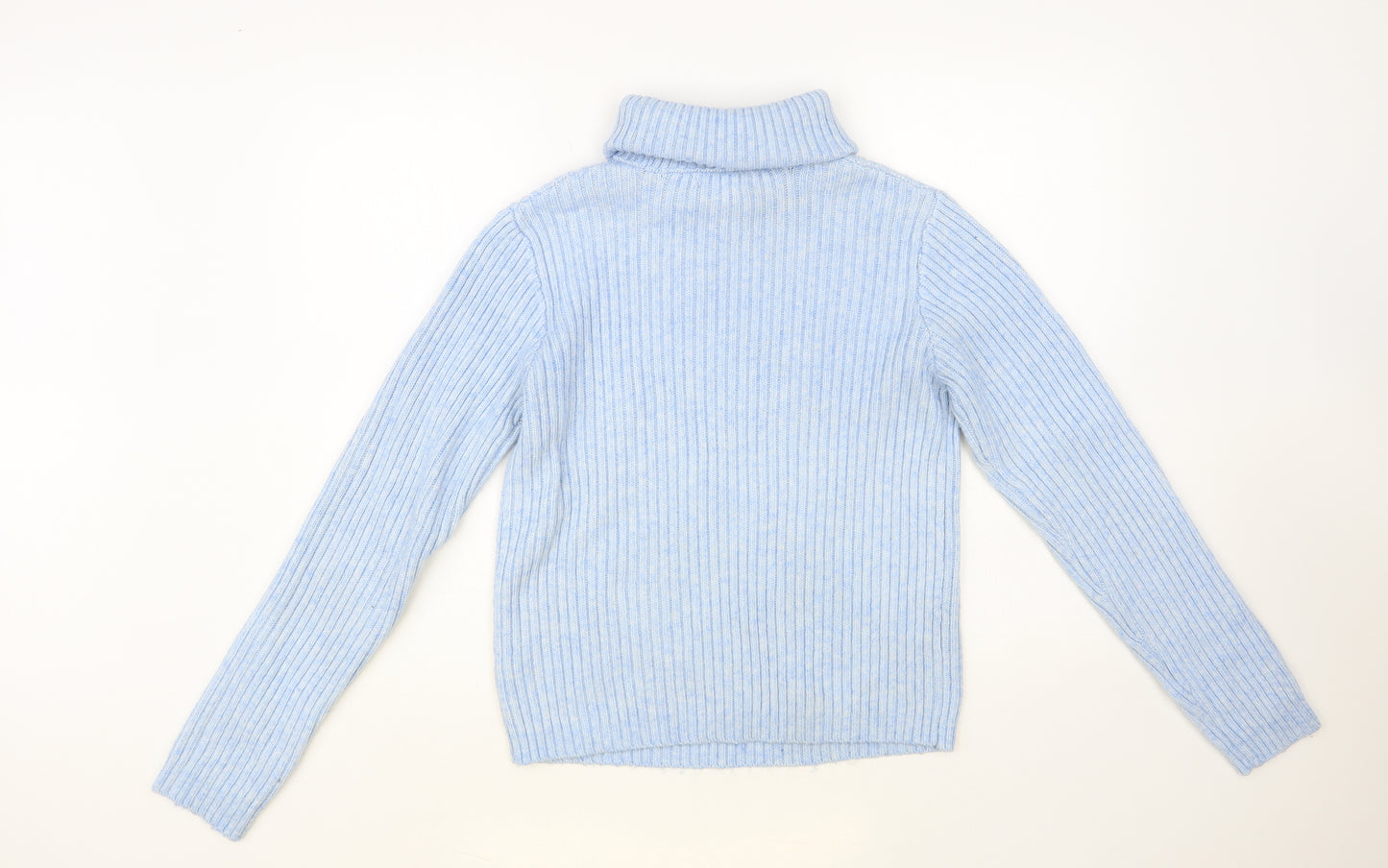 Primark Womens Blue Roll Neck Polyester Pullover Jumper Size 10