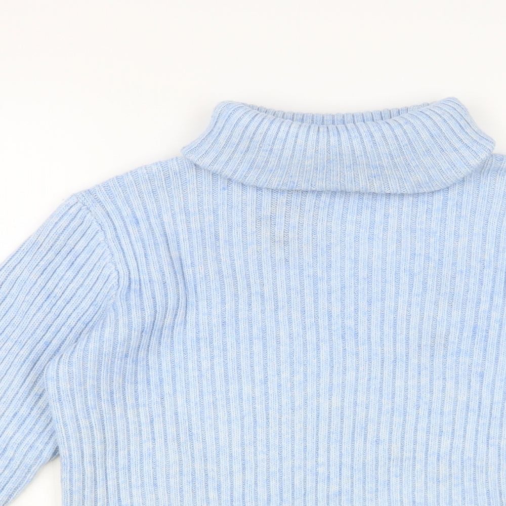 Primark Womens Blue Roll Neck Polyester Pullover Jumper Size 10