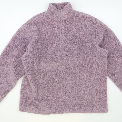 ASOS Womens Purple Polyester Pullover Sweatshirt Size XS Zip