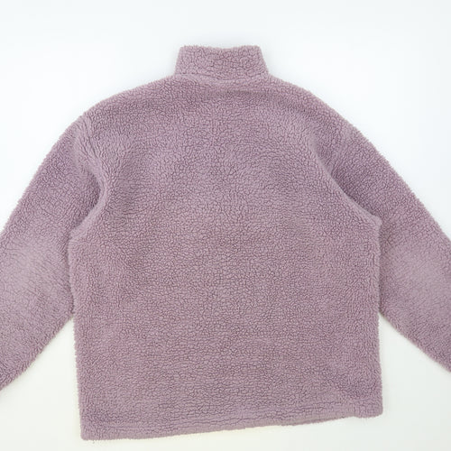 ASOS Womens Purple Polyester Pullover Sweatshirt Size XS Zip