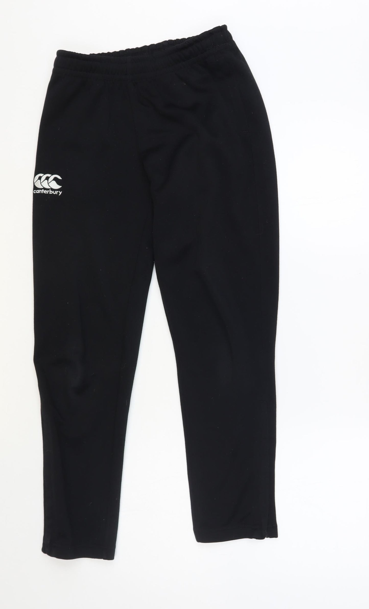 Canterbury Boys Black Cotton Jogger Trousers Size 12 Years Regular Drawstring
