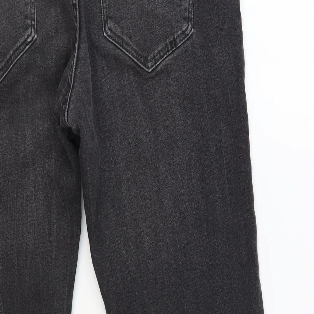 Pull & Bear Womens Grey Cotton Skinny Jeans Size 16 L28 in Regular Button