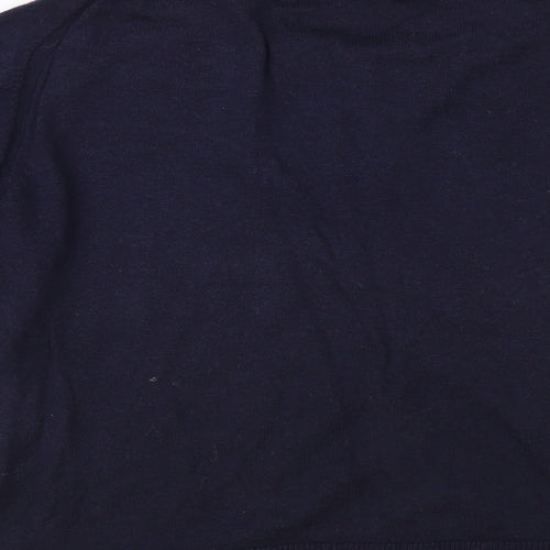 White Stuff Womens Blue Round Neck Cotton Cardigan Jumper Size M