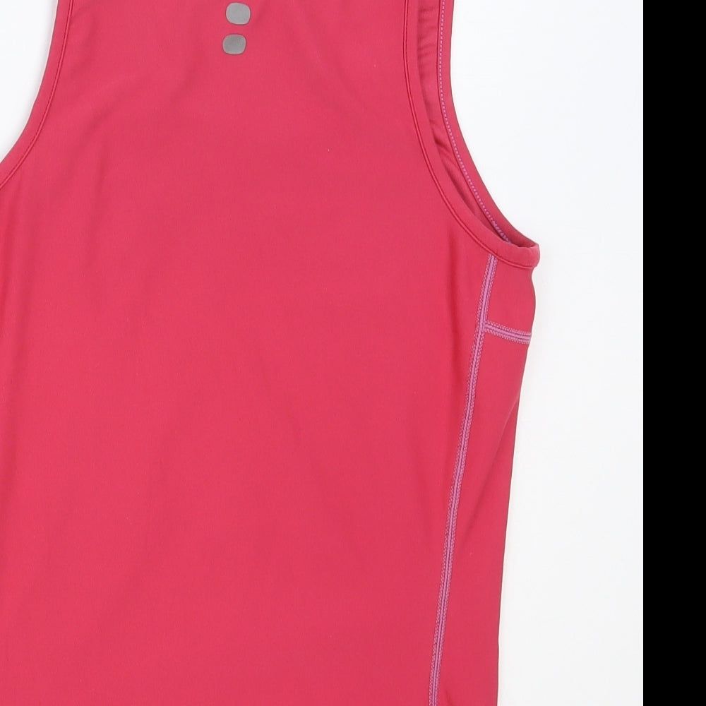 Nike Womens Pink Polyester Pullover Tank Size S Scoop Neck Pullover