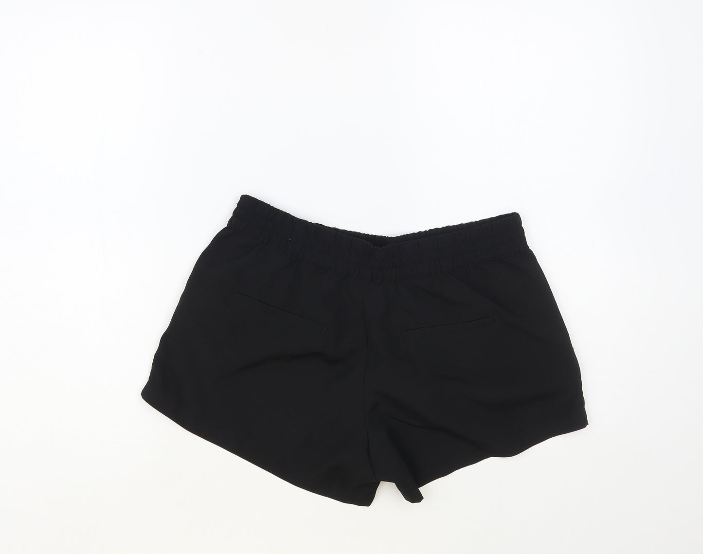 Stradivarius Womens Black Polyester Hot Pants Shorts Size M L3 in Regular Pull On