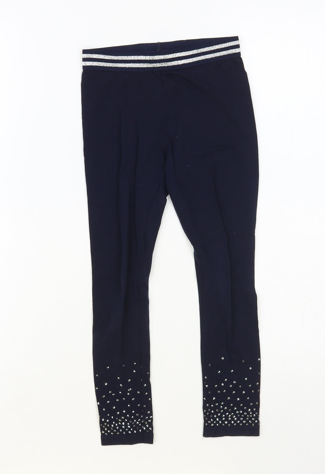 Dunnes Stores Girls Blue Cotton Jogger Trousers Size 6 Years Regular Pullover - Leggings