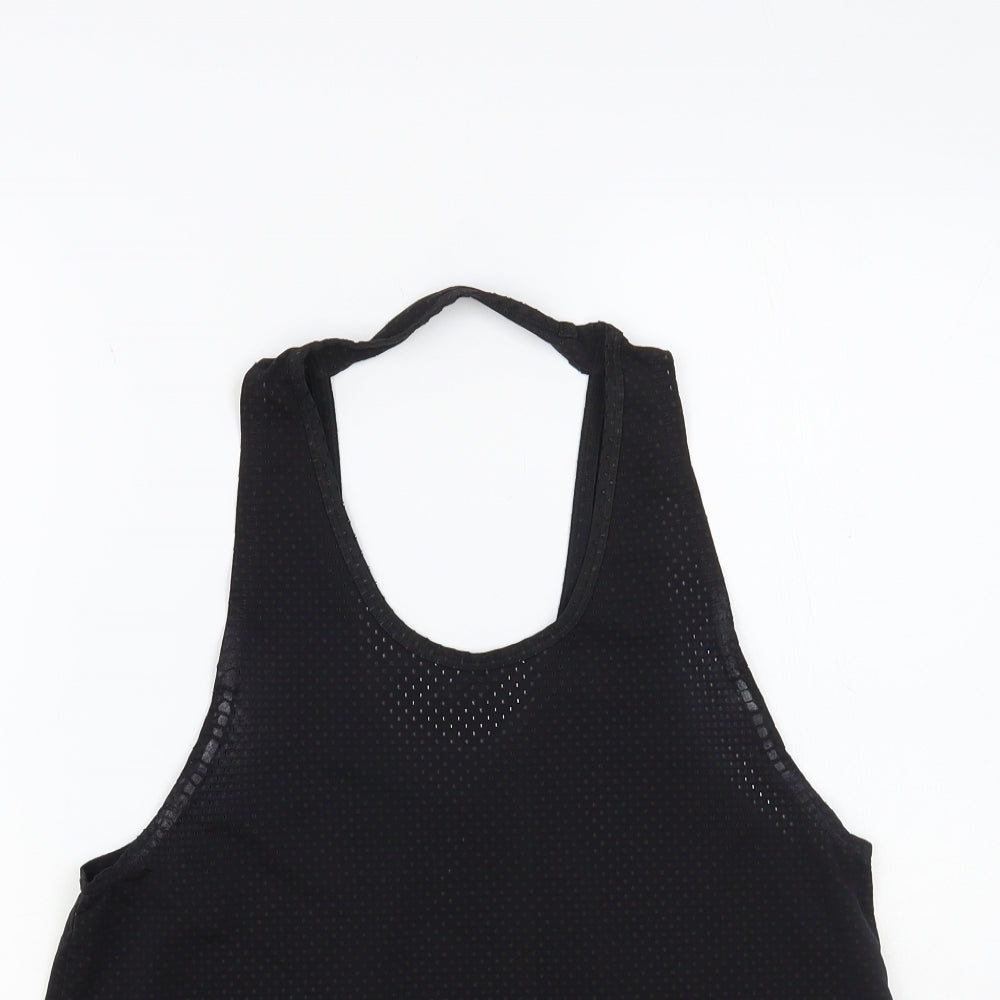 Nike Womens Black Polyester Pullover Tank Size M Scoop Neck Pullover