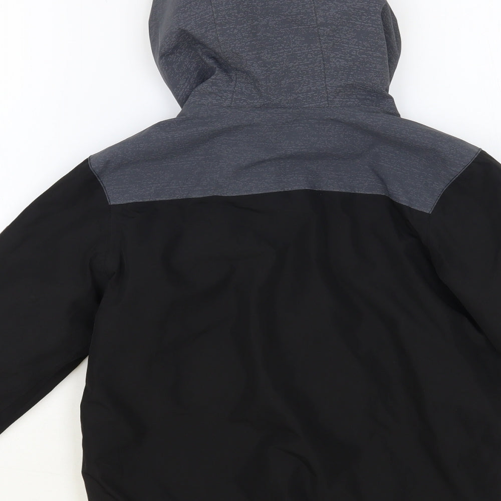 Regatta Boys Black Windbreaker Jacket Size 9-10 Years Zip - Fluffy Lining