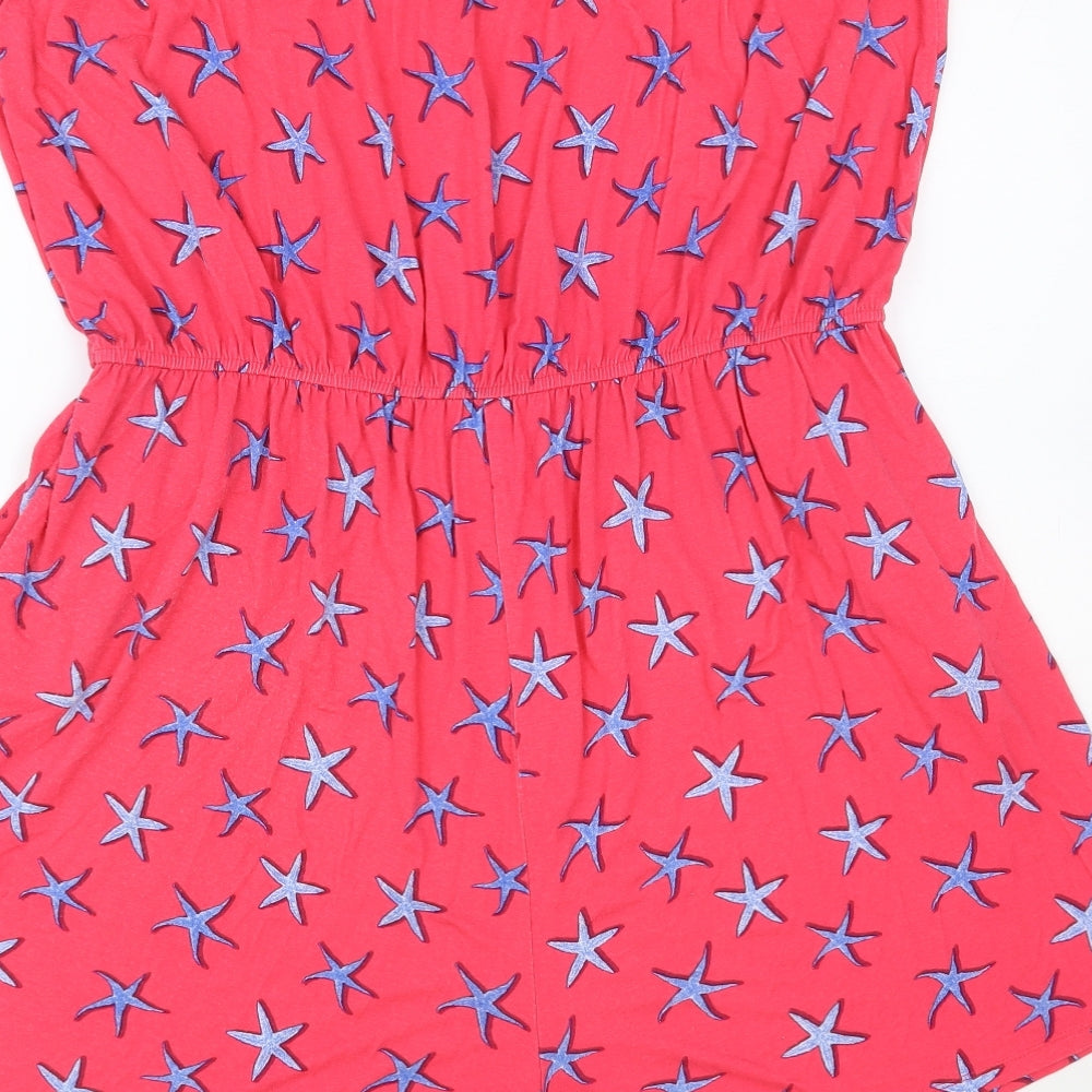 George Womens Pink Geometric Viscose Playsuit One-Piece Size XL L4 in Pullover - Starfish Print
