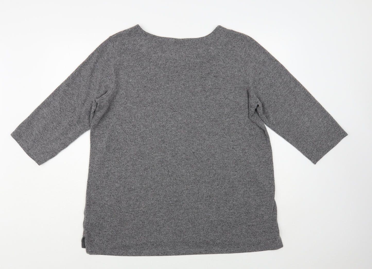 NEXT Womens Grey Cotton Pullover Sweatshirt Size 20 Pullover - Santa's Little Helpers