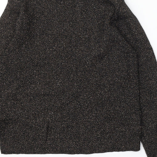 Primark Womens Black Mock Neck Viscose Pullover Jumper Size 14