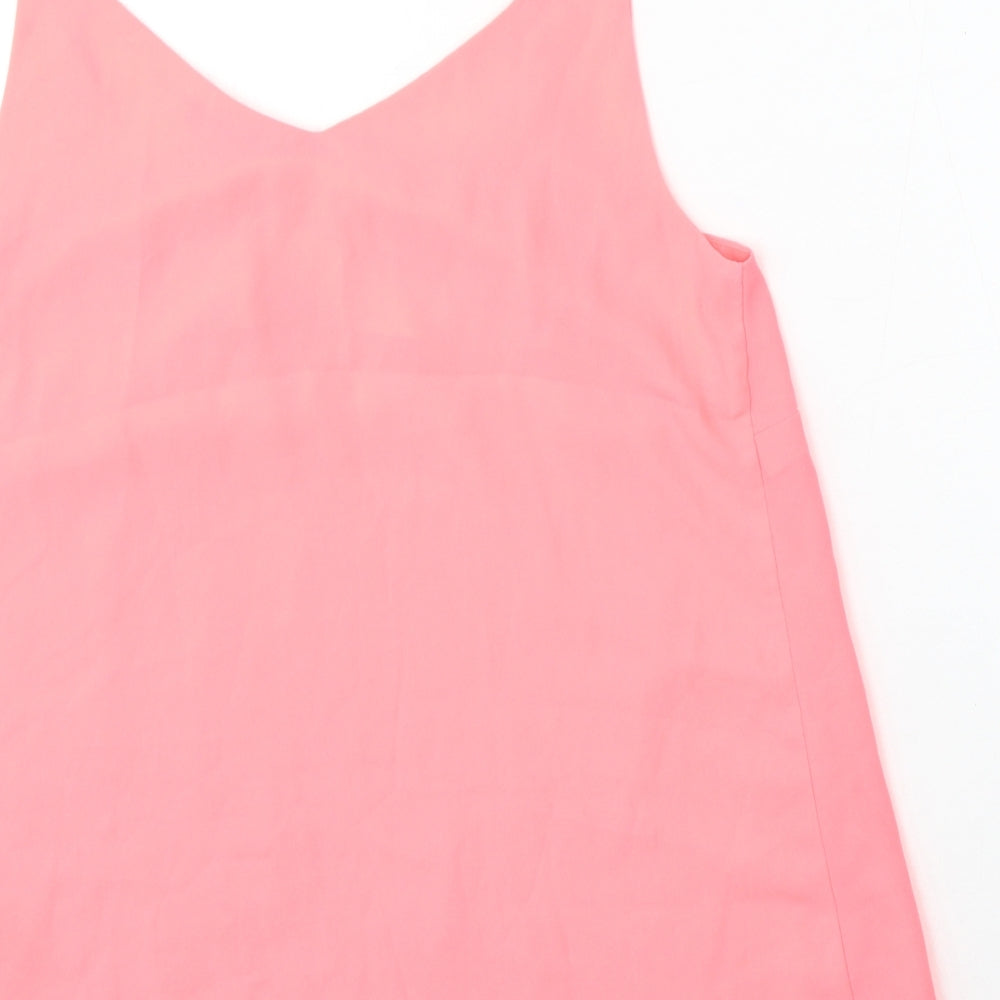 George Womens Pink Polyester Camisole Blouse Size 10 V-Neck