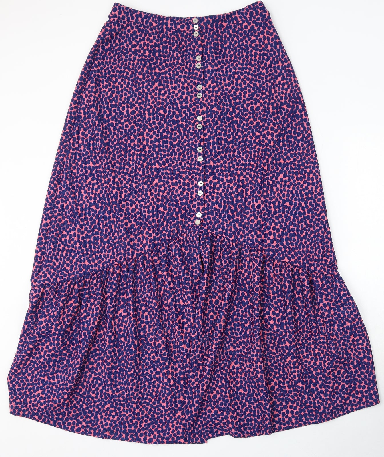 NEXT Womens Blue Geometric Polyester A-Line Skirt Size 12