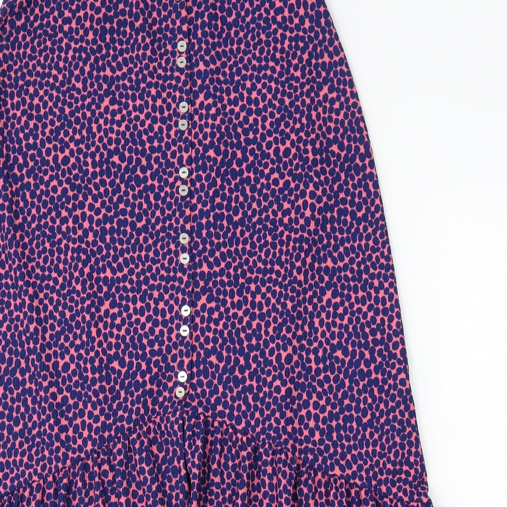 NEXT Womens Blue Geometric Polyester A-Line Skirt Size 12