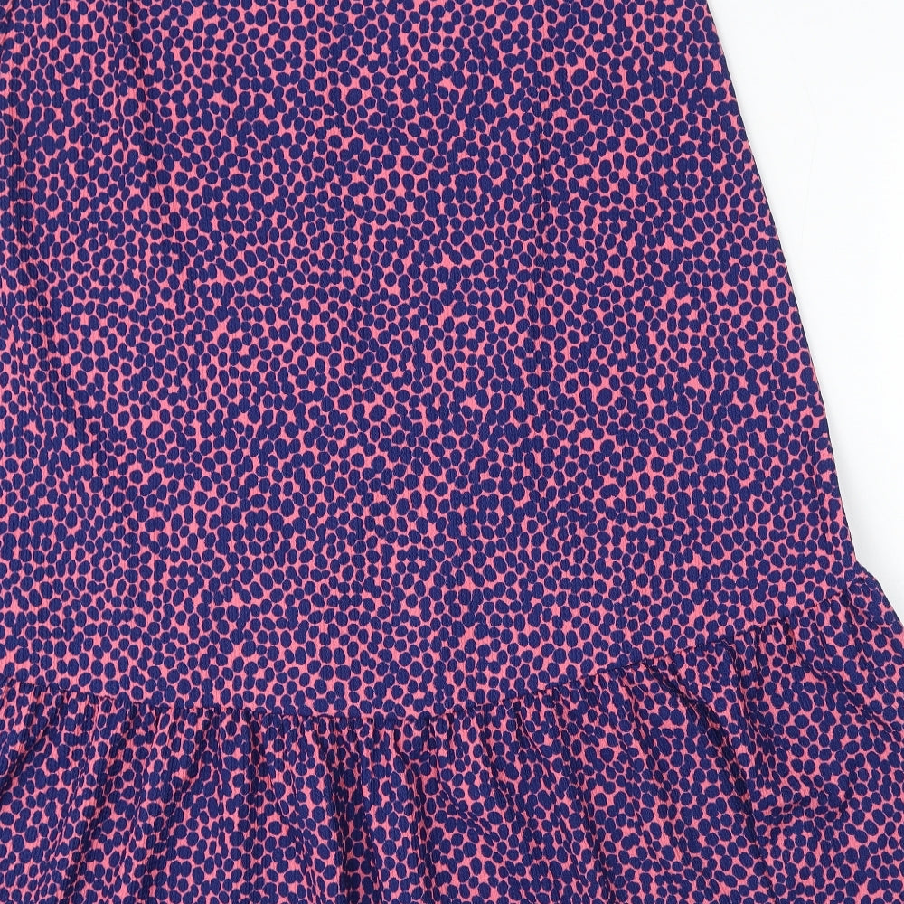 NEXT Womens Blue Geometric Polyester A-Line Skirt Size 12