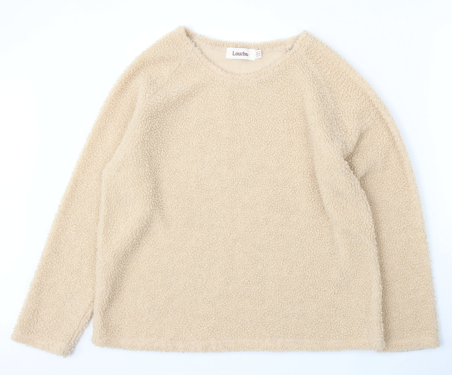 Louche Womens Beige Polyester Pullover Sweatshirt Size 12