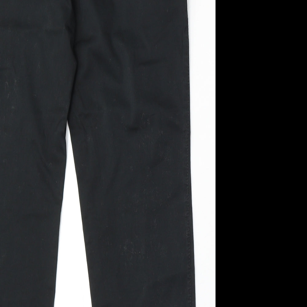 Gerry Weber Womens Black Cotton Trousers Size 14 L29 in Regular Button