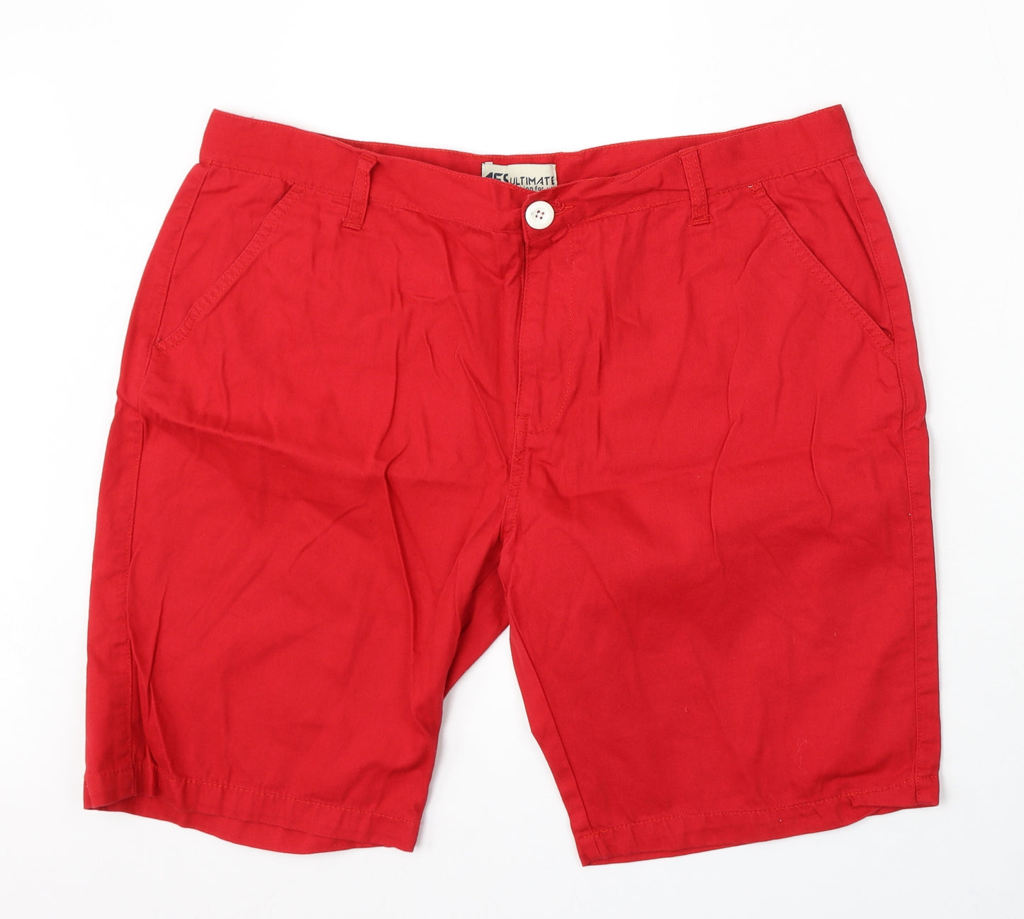 AFS Ultimate Mens Red Cotton Chino Shorts Size 40 L12 in Regular Button