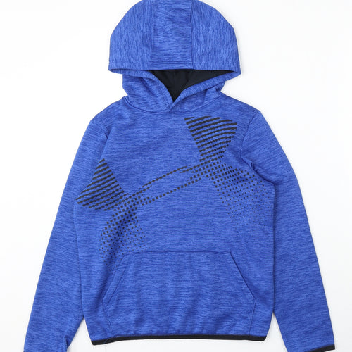 Under armour Boys Blue Polyester Pullover Hoodie Size M