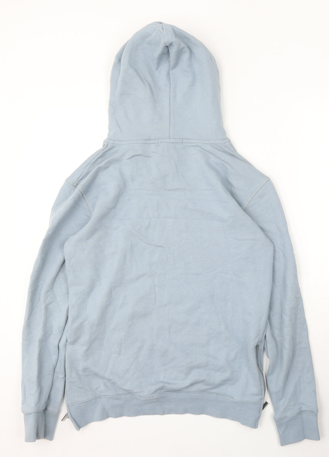 Maniere De Voir Mens Blue Cotton Pullover Hoodie Size S