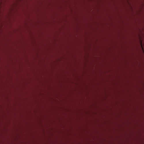 Kangaroo Poo Mens Red Cotton T-Shirt Size M Round Neck