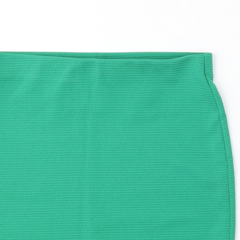 H&M Womens Green Polyester Straight & Pencil Skirt Size S